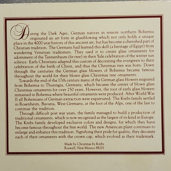 Hand Decorated Glass Christmas Balls Ornaments Peach & Gold x4 By Krebs Vintage - Picture 6 of 6